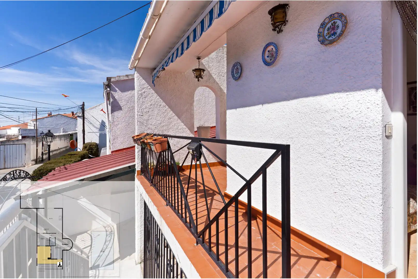 Balcony of Houses for sale in Villanueva de Perales  with Heating, Private garden and Terrace