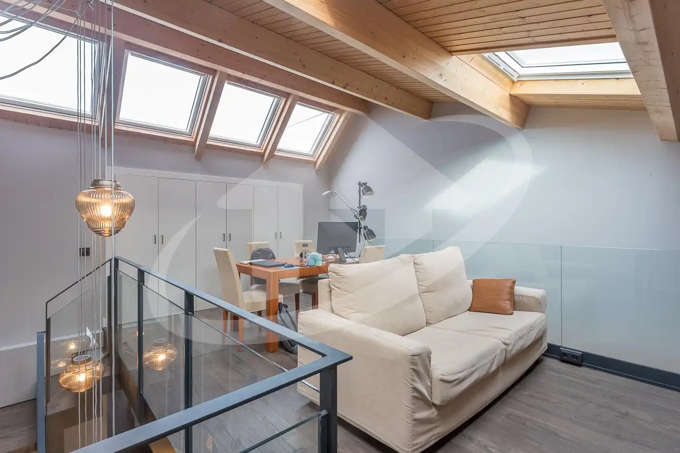 Living room of Houses for sale in Sabadell  with Heating, Private garden and Parquet flooring