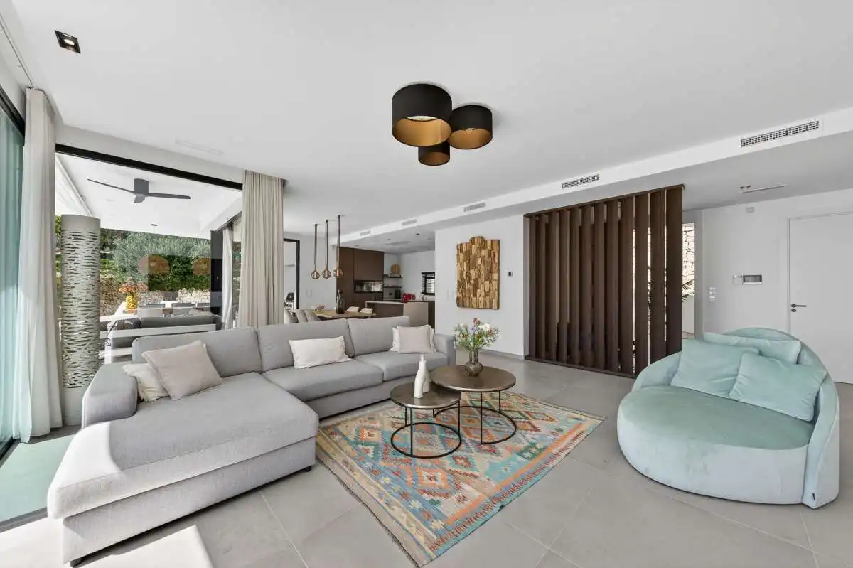 Sala d'estar de Casa o xalet en venda en La Fustera  