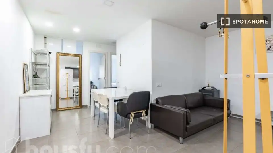 Sala de estar de Piso de alquiler en Barcelona con Aire acondicionado, Calefacción y Amueblado