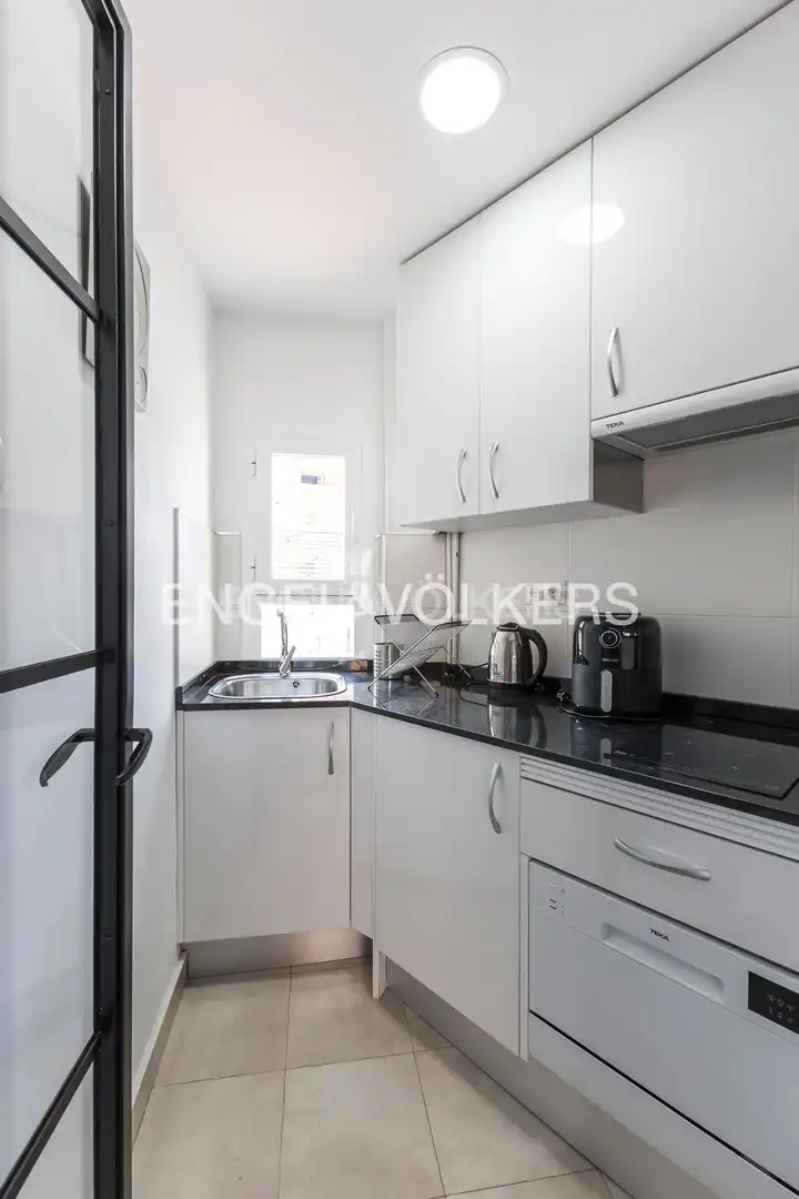Kitchen of Flat for rent in Madrid  with Air Conditioner, Heating and Furnished