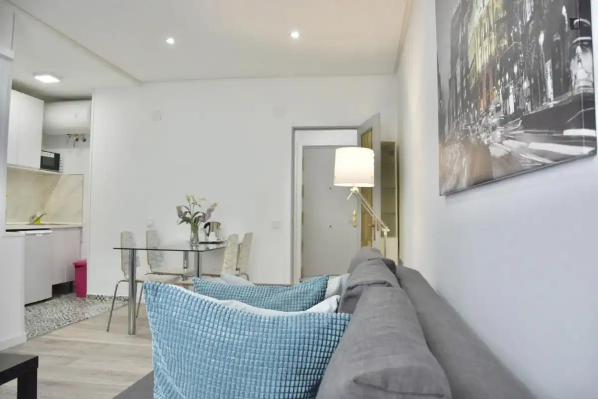 Sala de estar de Apartamento de alquiler en Madrid con Aire acondicionado, Calefacción y Amueblado