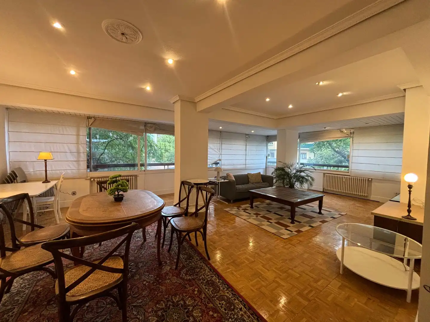 Living room of Flat for rent in Madrid  with Air Conditioner, Heating and Furnished