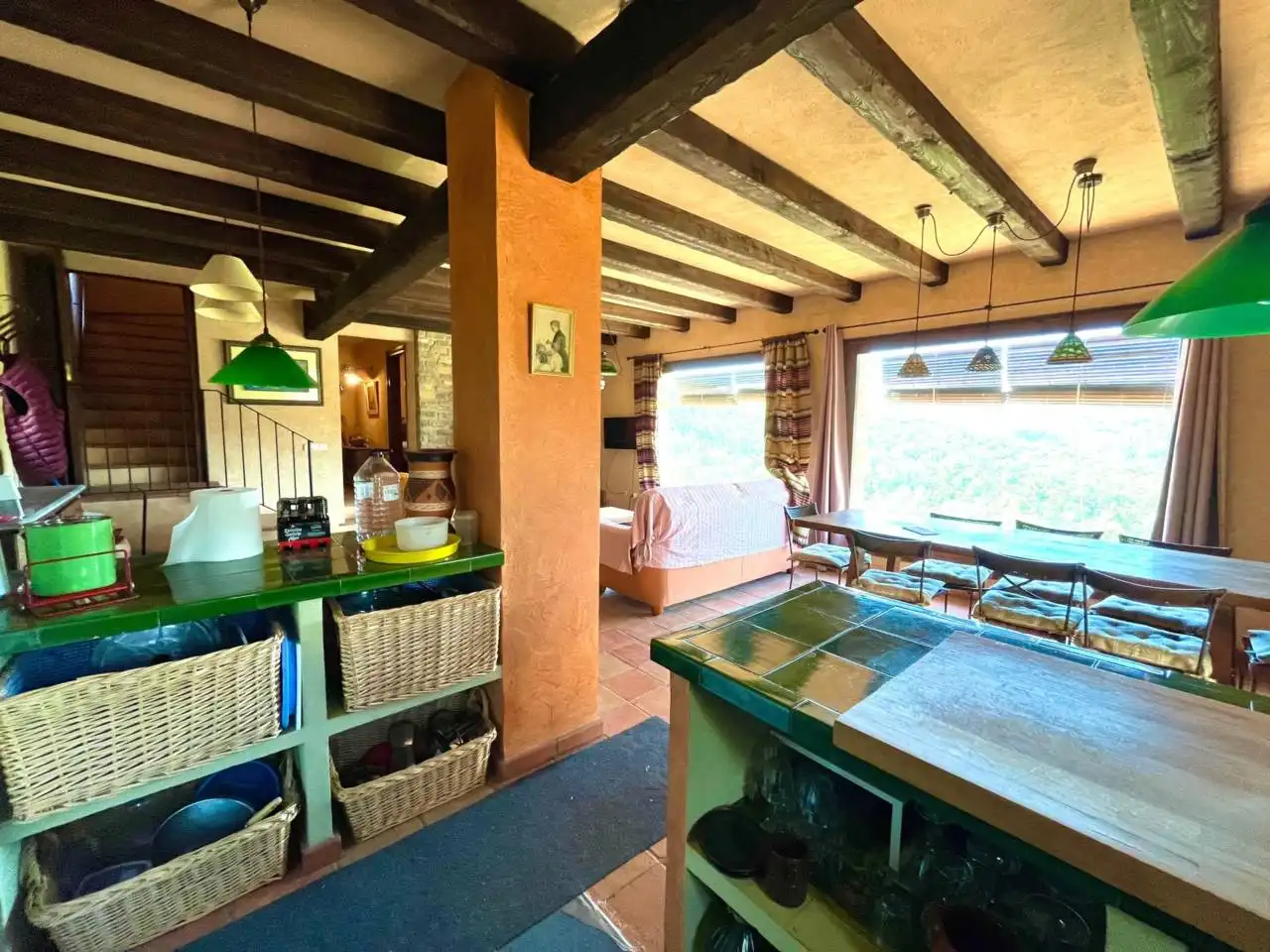 Cocina de Finca rústica en venta en Sant Aniol de Finestres con Calefacción, Jardín privado y Terraza