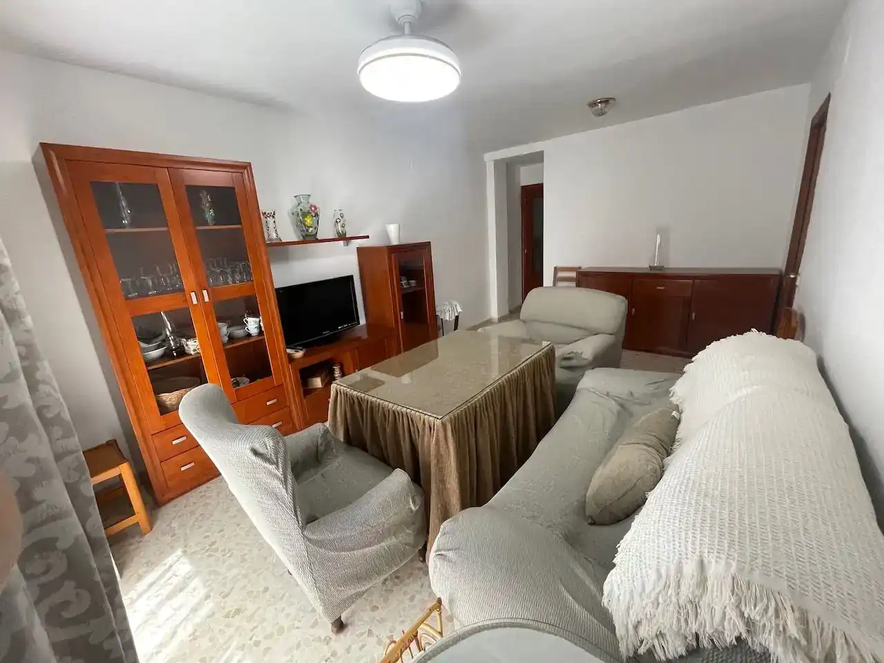 Wohnzimmer von Wohnung zur Miete in Ronda mit Klimaanlage, Möbliert und Balkon