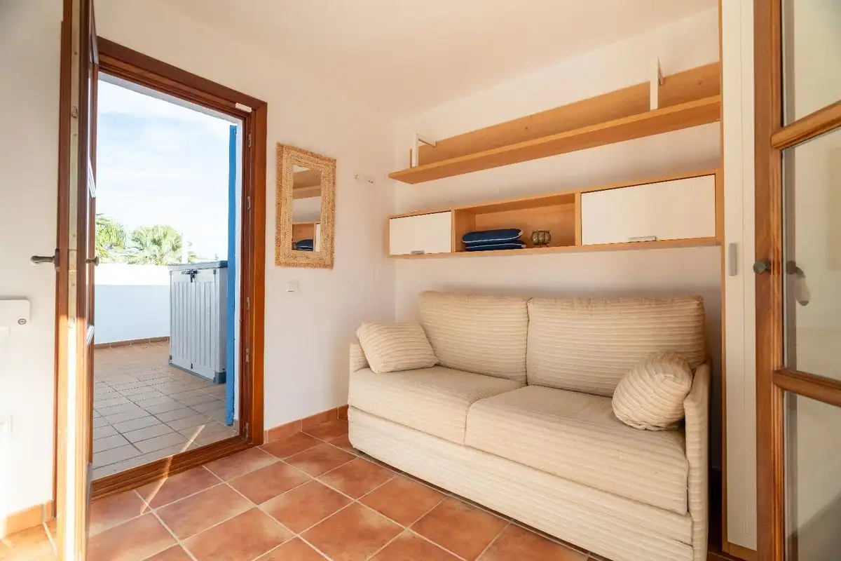 Terrasse von Dachboden zum Verkauf in Santa Eulària des Riu mit Klimaanlage, Heizung und Schwimmbad