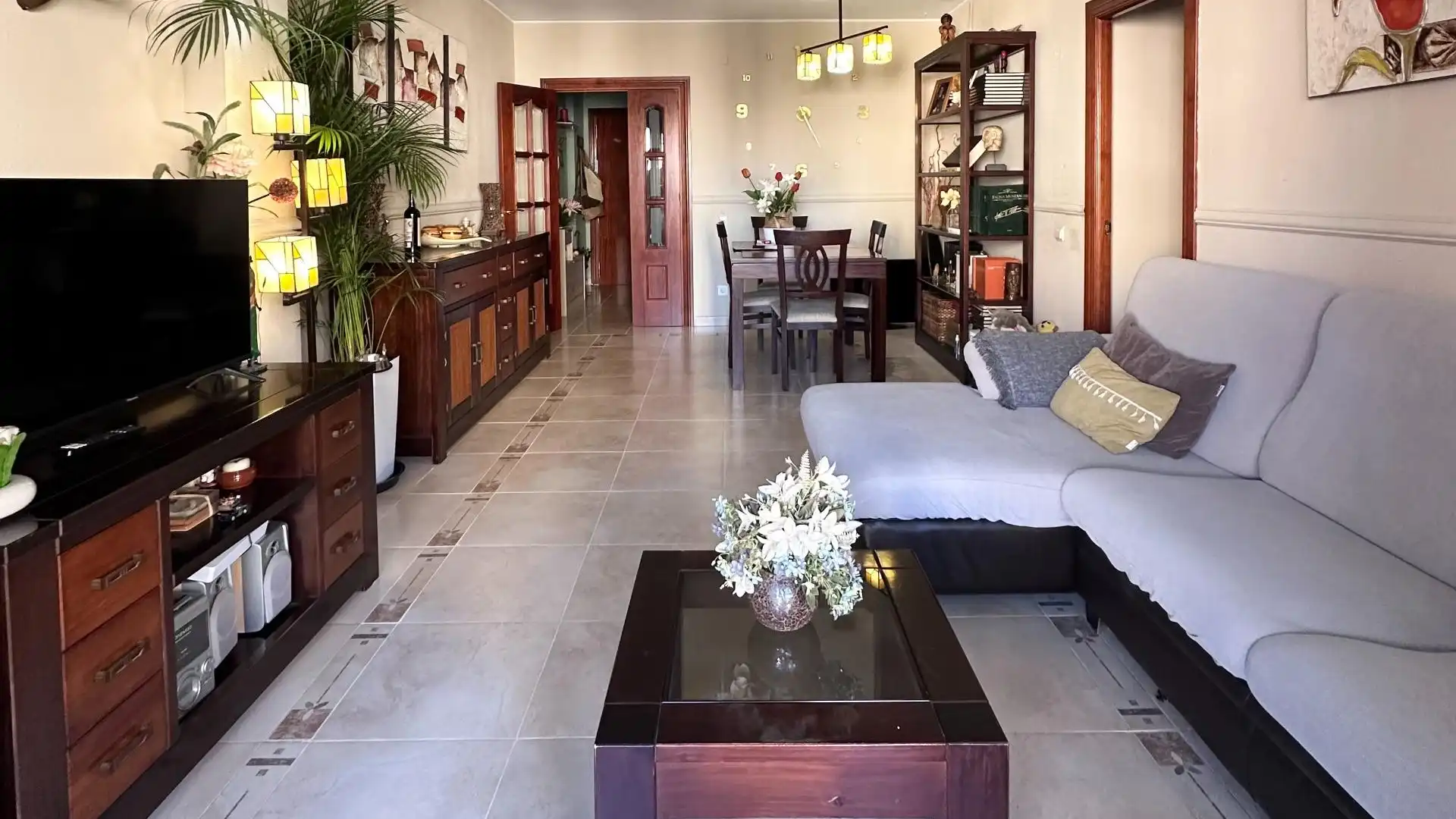 Living room of Flat for sale in Málaga Capital  with Air Conditioner, Private garden and Terrace