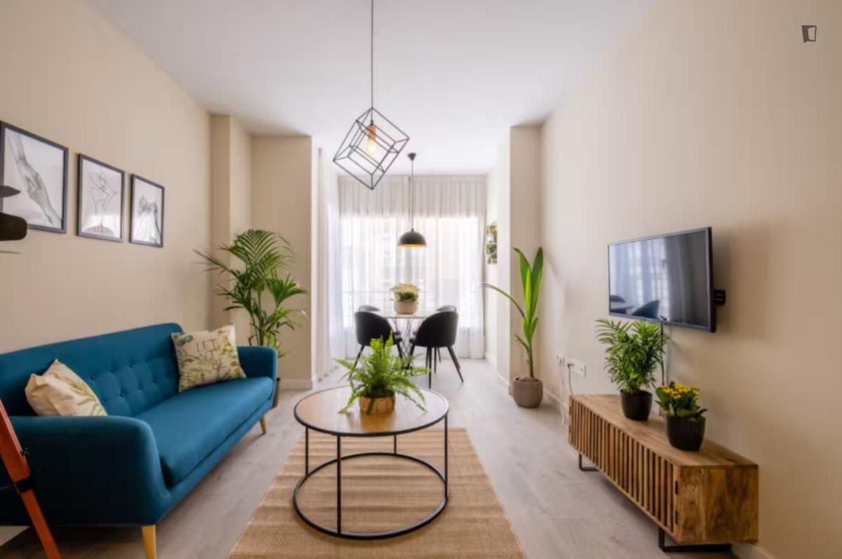 Sala d'estar de Apartament de lloguer en Málaga Capital amb Moblat, Rentadora i Microones