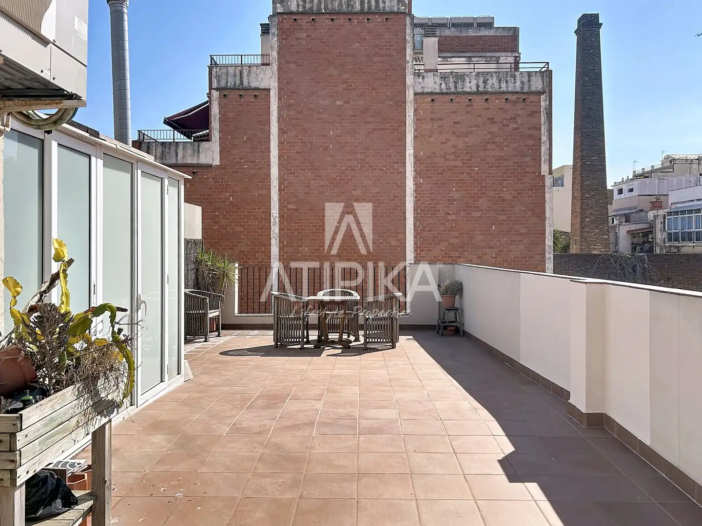 Terrace of Attic for rent in Barcelona  with Air Conditioner, Parquet flooring and Terrace