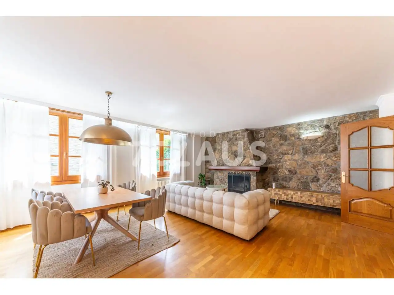 Wohnzimmer von Wohnung zur Miete in La Massana mit Heizung, Privatgarten und Parkett