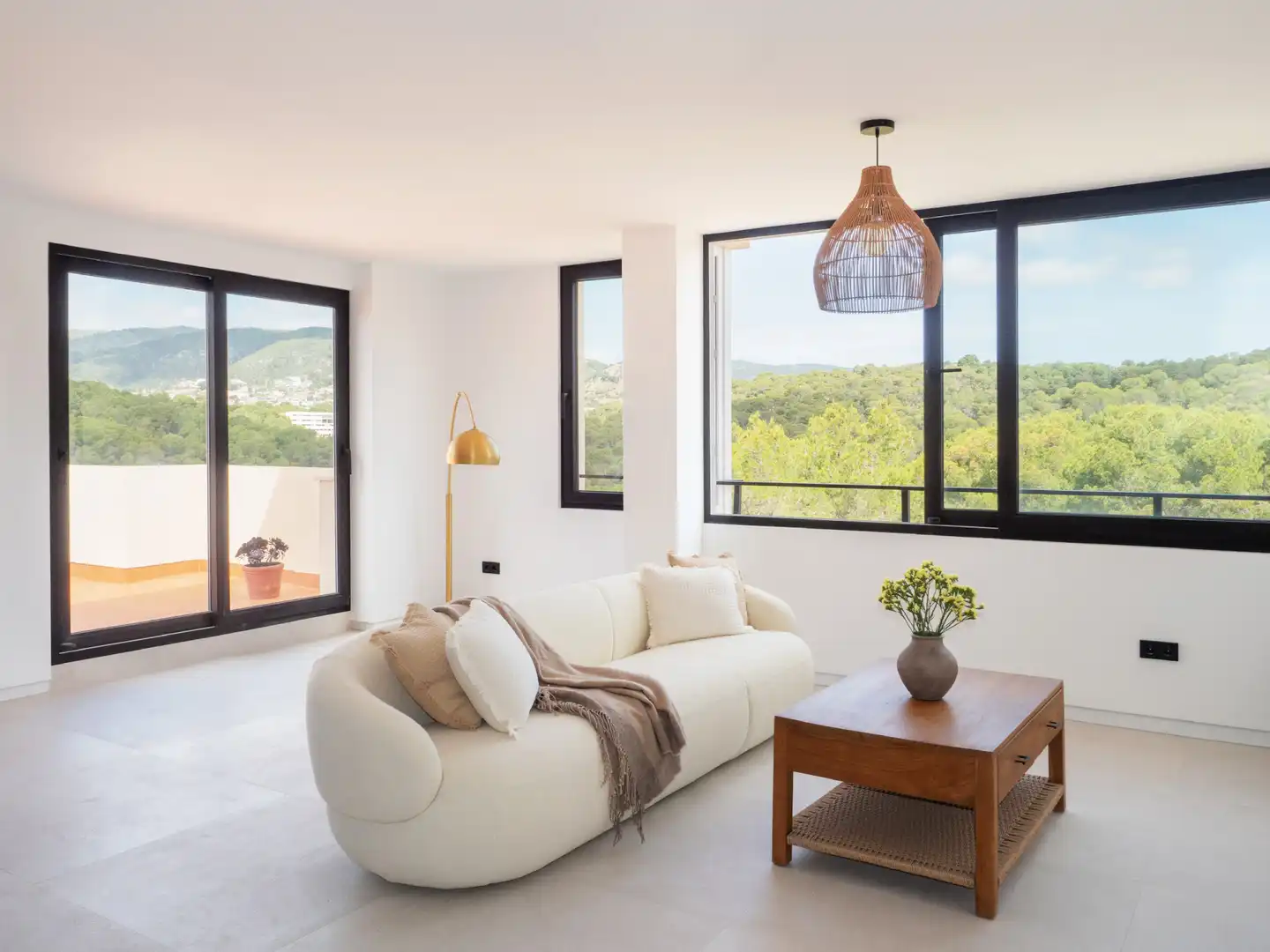 Sala d'estar de Àtic en venda en  Palma de Mallorca amb Aire condicionat, Terrassa i Piscina