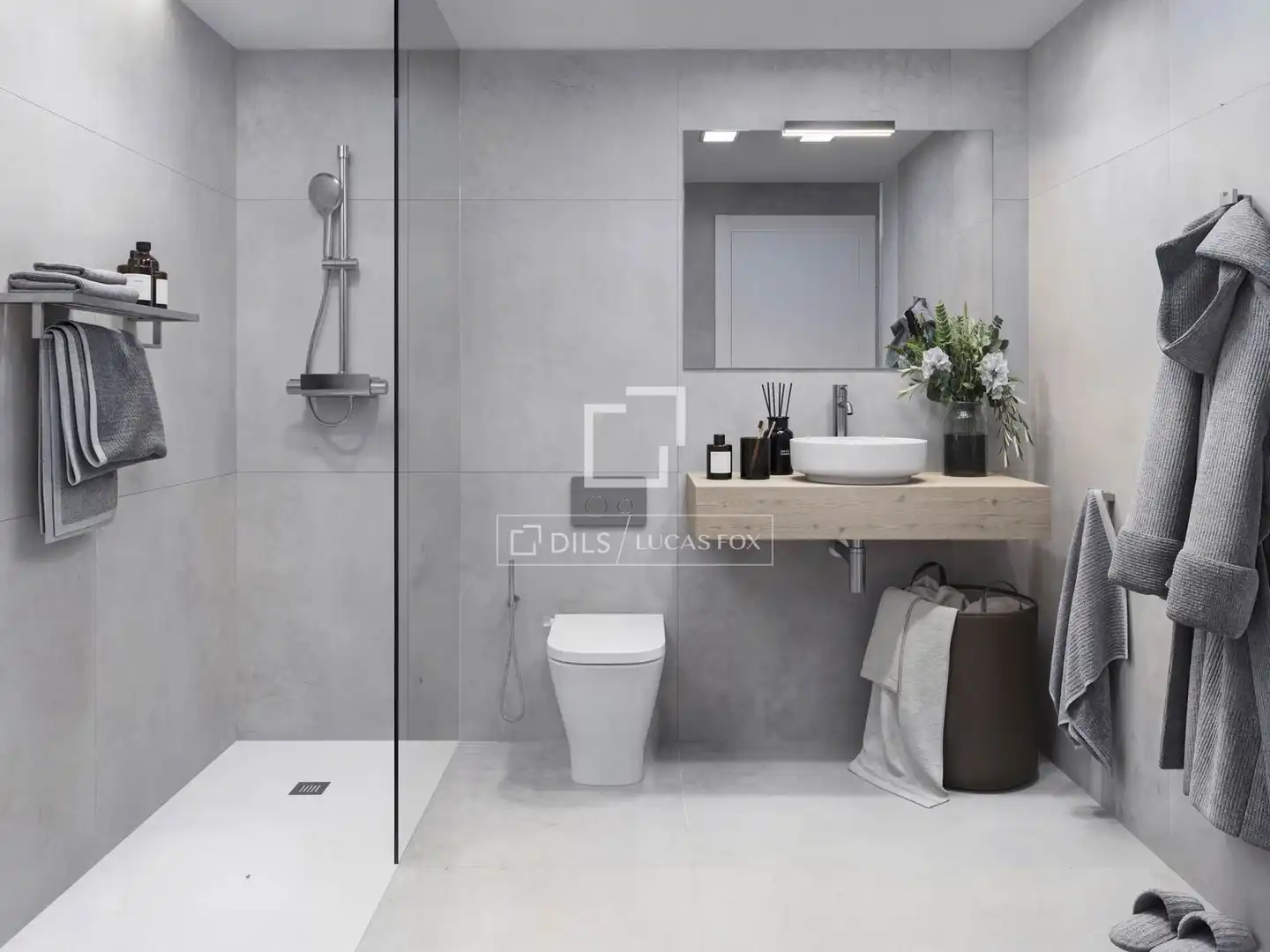 Badezimmer von Wohnung zum Verkauf in Rocafort mit Klimaanlage