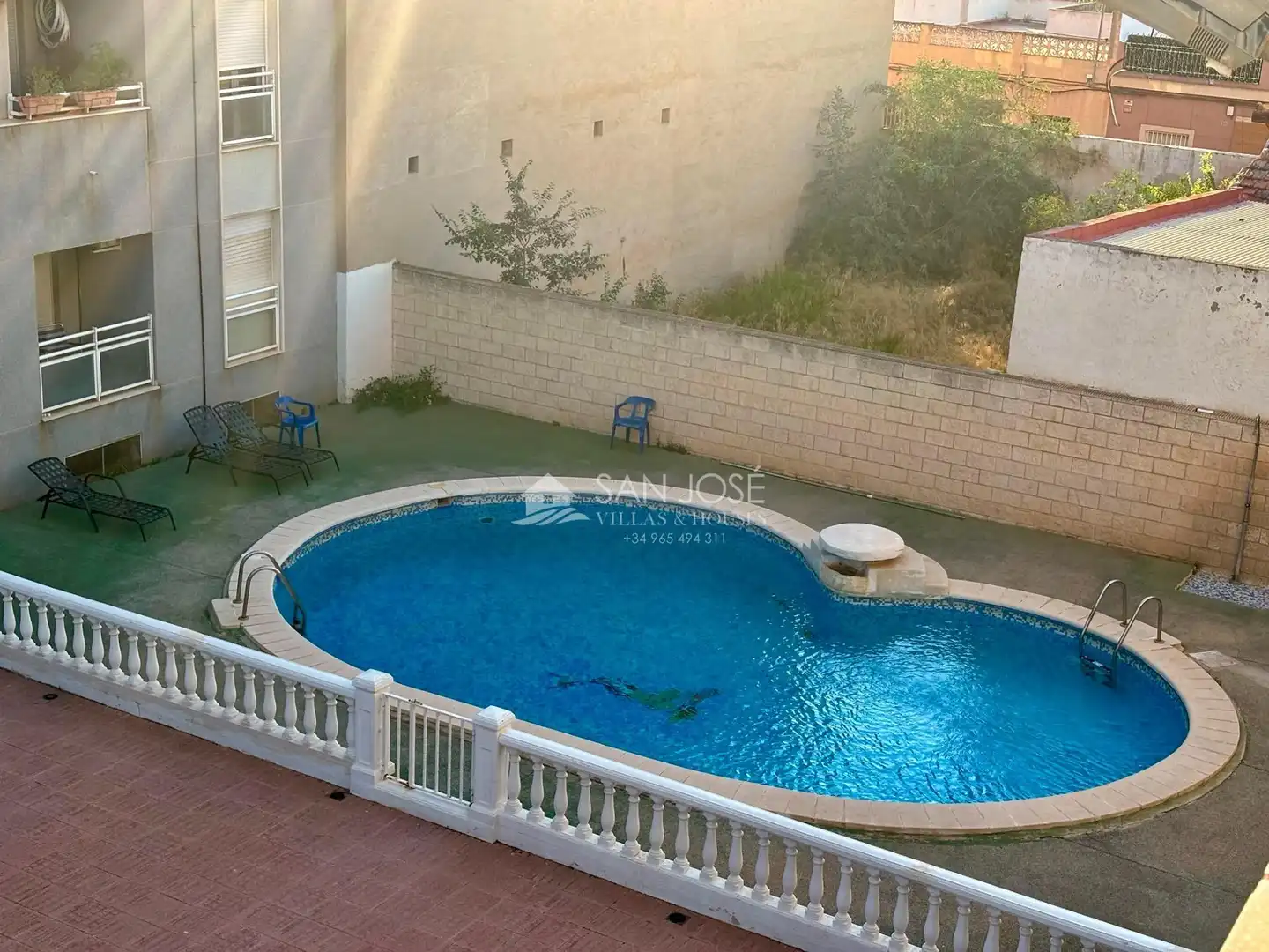 Schwimmbecken von Wohnung zur Miete in Aspe mit Klimaanlage, Möbliert und Balkon