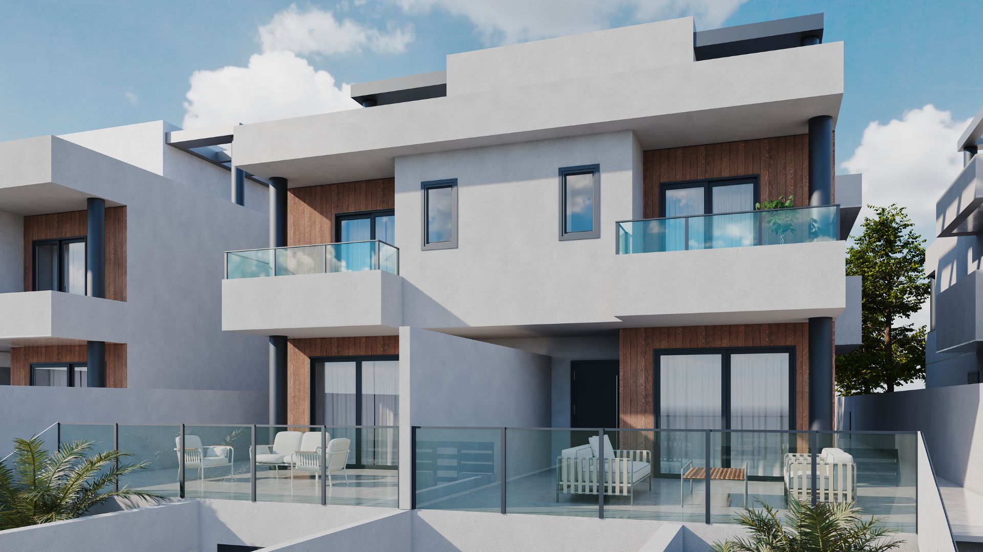 Vista exterior de Casa o xalet en venda en Benferri amb Aire condicionat, Jardí privat i Piscina