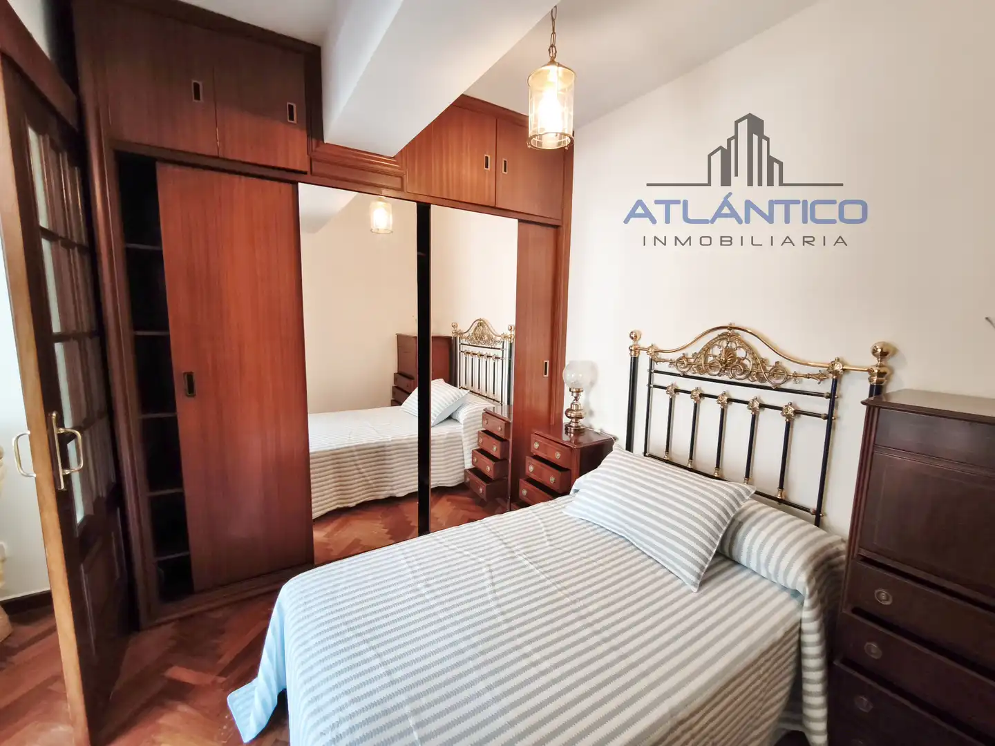 Bedroom of Flat for rent in A Coruña Capital   with Heating, Parquet flooring and Furnished
