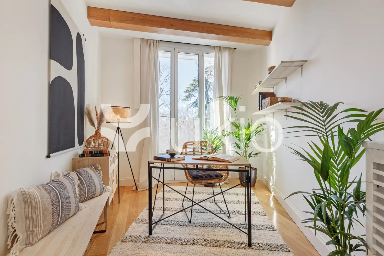 Habitación de Apartamento de alquiler en Madrid con Aire acondicionado, Calefacción y Amueblado