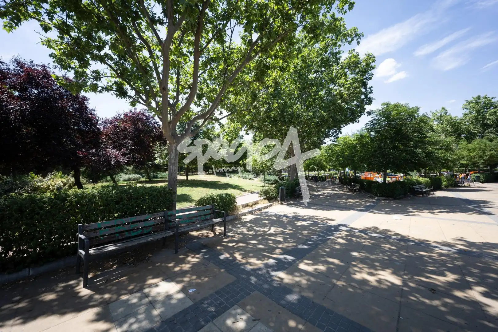 Garten von Erdgeschoss zur Miete in Madrid mit Heizung und Alarm