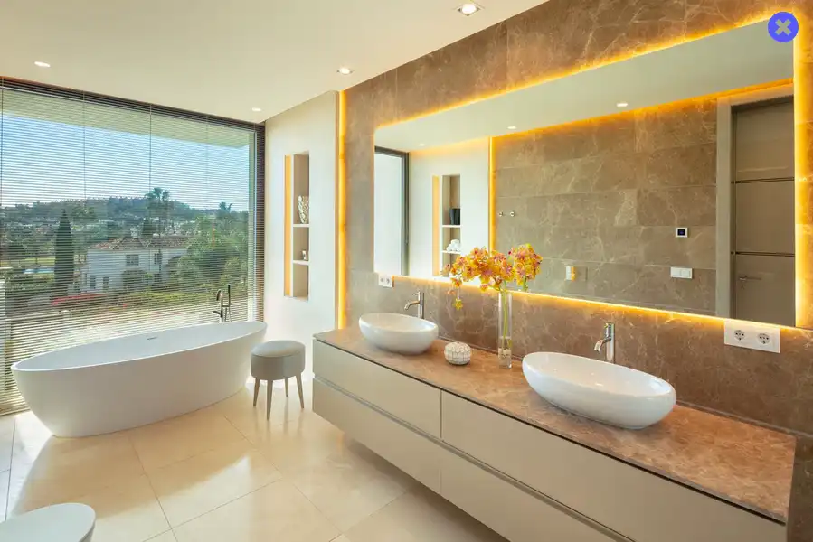Bathroom of Houses for rent in Marbella  with Air Conditioner, Private garden and Terrace