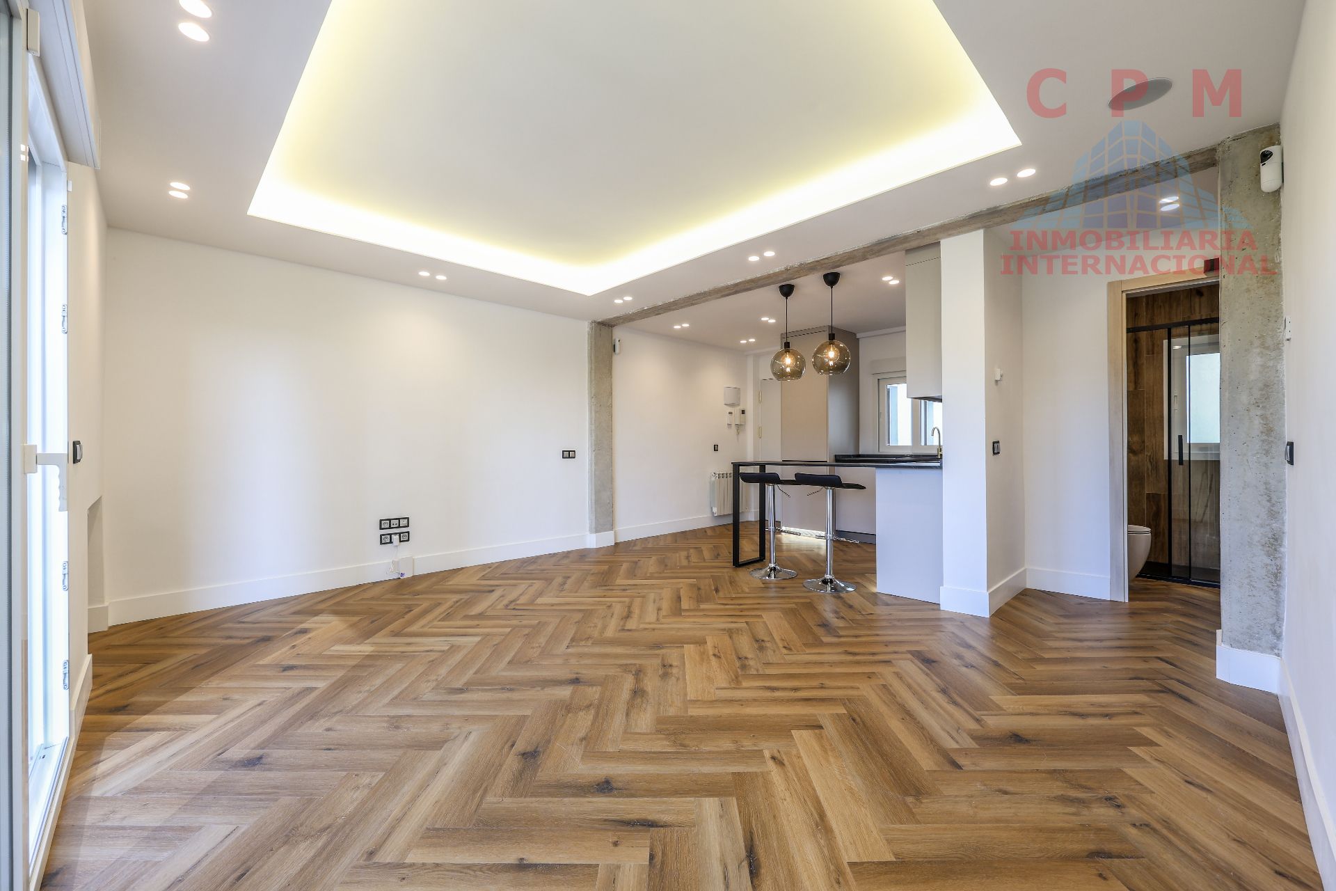 Sala d'estar de Pis de lloguer en  Madrid Capital amb Aire condicionat, Calefacció i Parquet