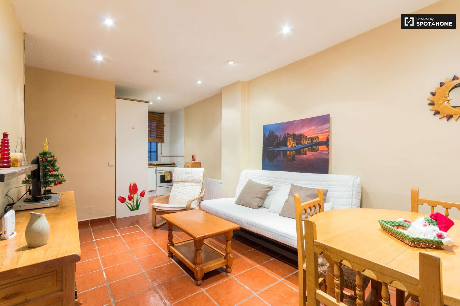 Sala d'estar de Apartament per a compartir en  Madrid Capital amb Aire condicionat, Calefacció i Terrassa