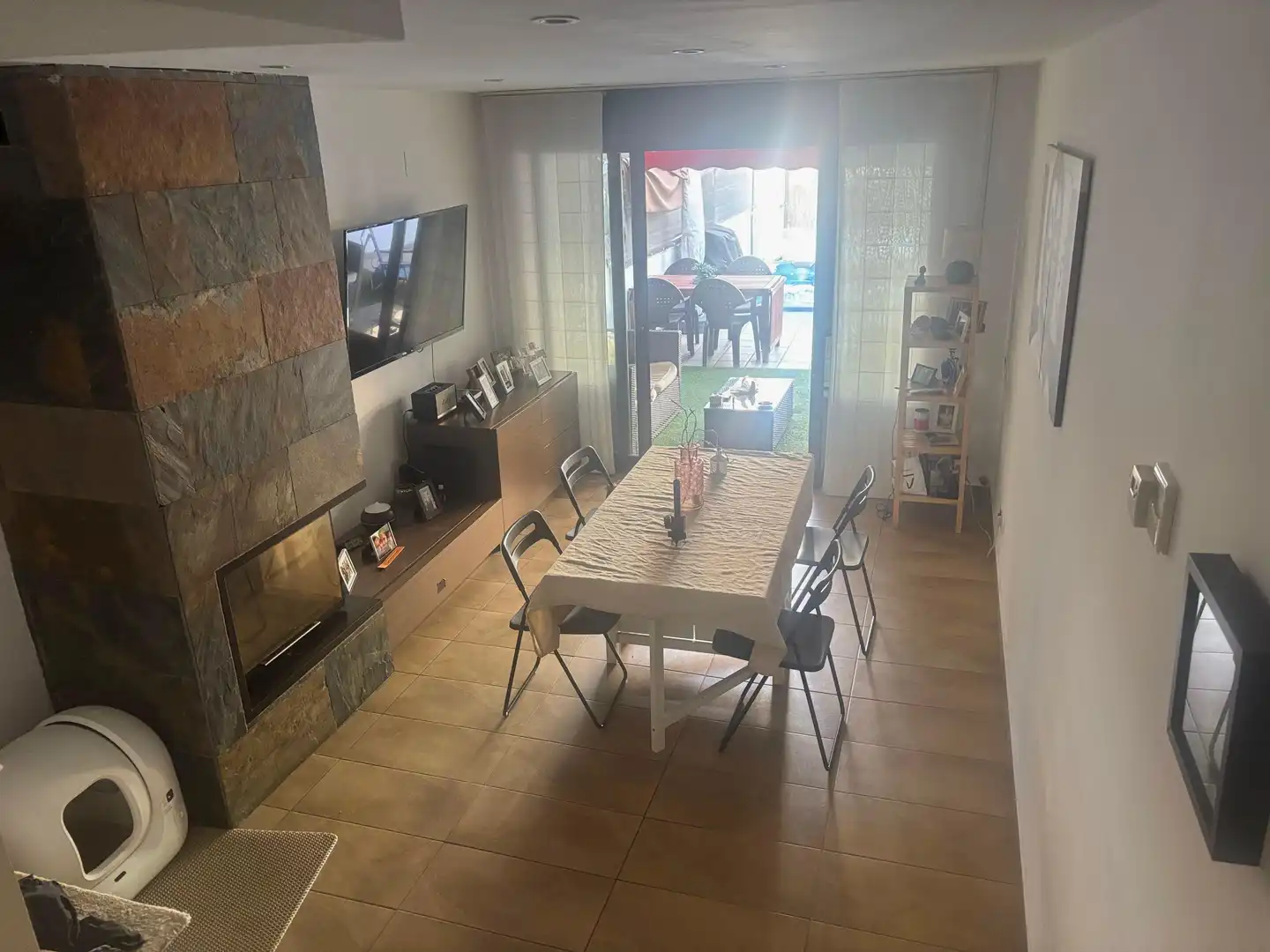 Menjador de Casa o xalet en venda en Granollers amb Calefacció, Jardí privat i Terrassa
