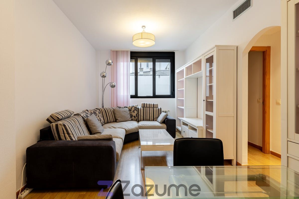 Living room of Flat to rent in  Madrid Capital  with Air Conditioner, Heating and Furnished