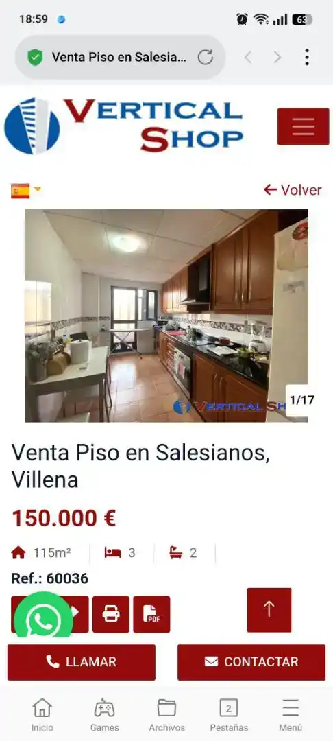 Cuina de Pis en venda en Villena amb Balcó