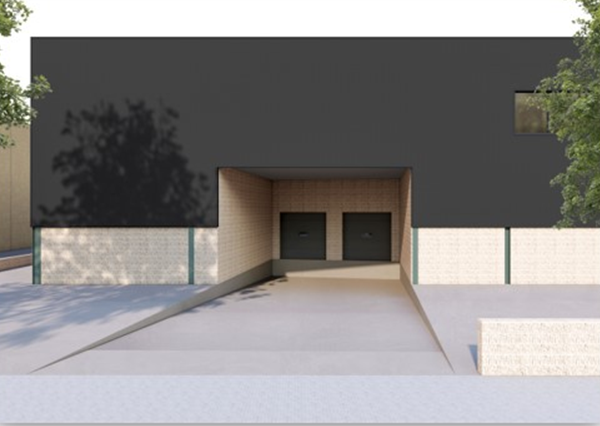 Vista exterior de Nave industrial de alquiler en Viladecans