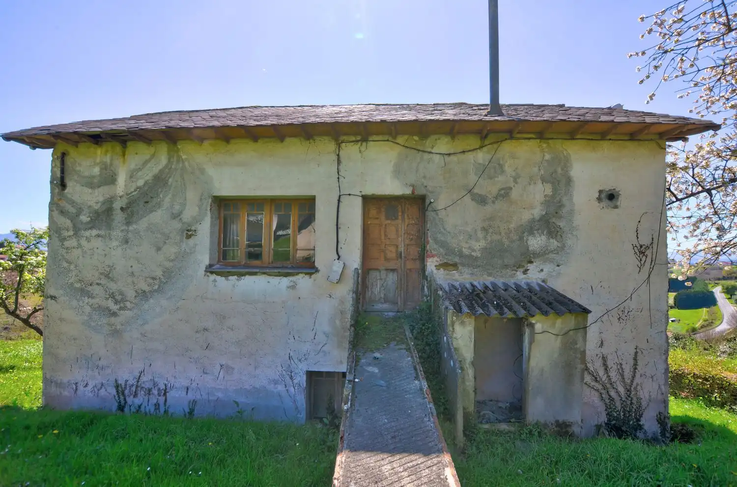 Vista exterior de Casa o chalet en venta en Tineo con Piscina