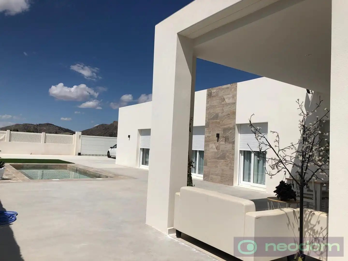 Vista exterior de Casa o chalet en venta en Aspe con Terraza y Piscina