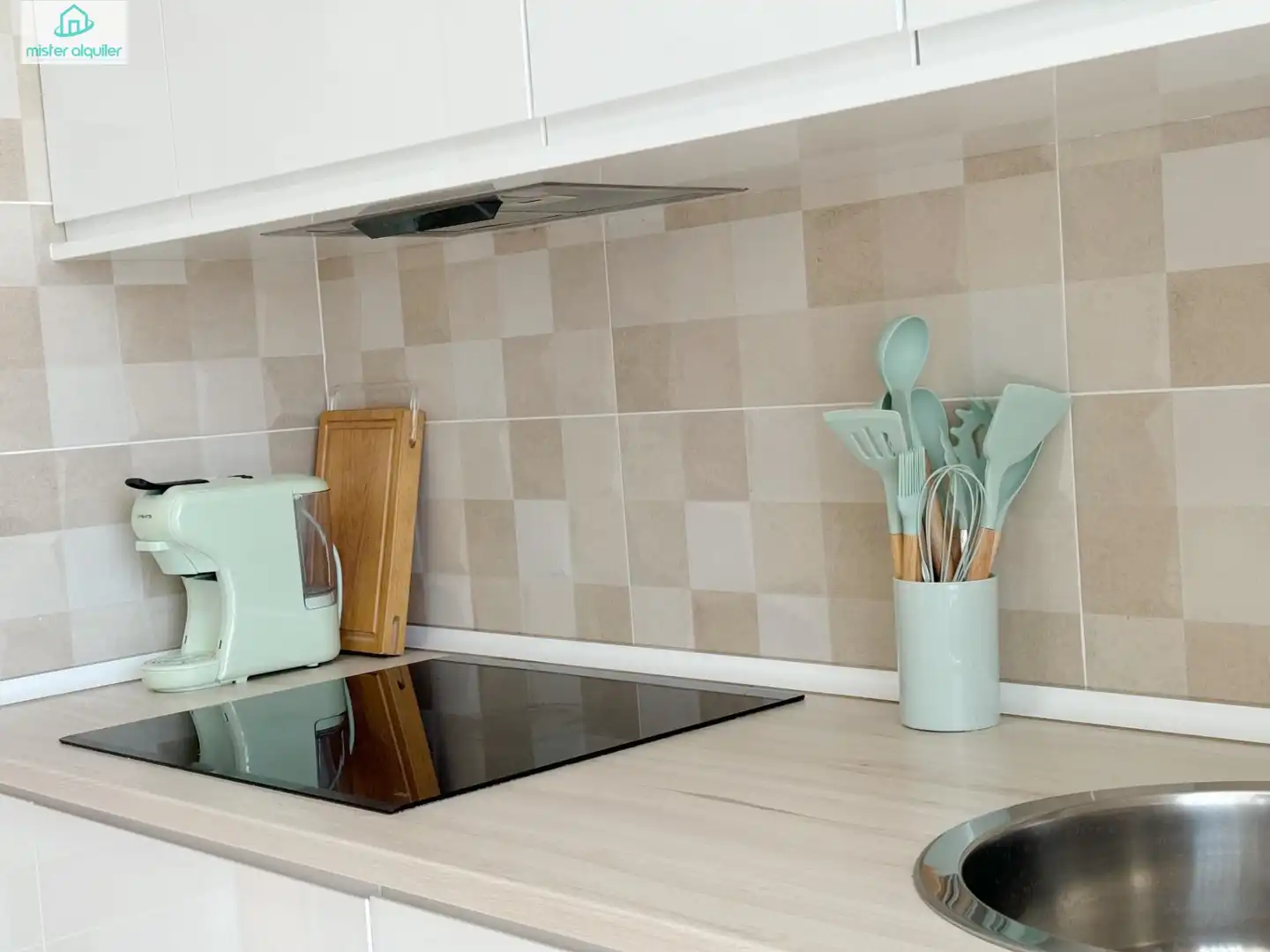 Kitchen of Apartments for rent in El Campello  with Air Conditioner, Terrace and Furnished