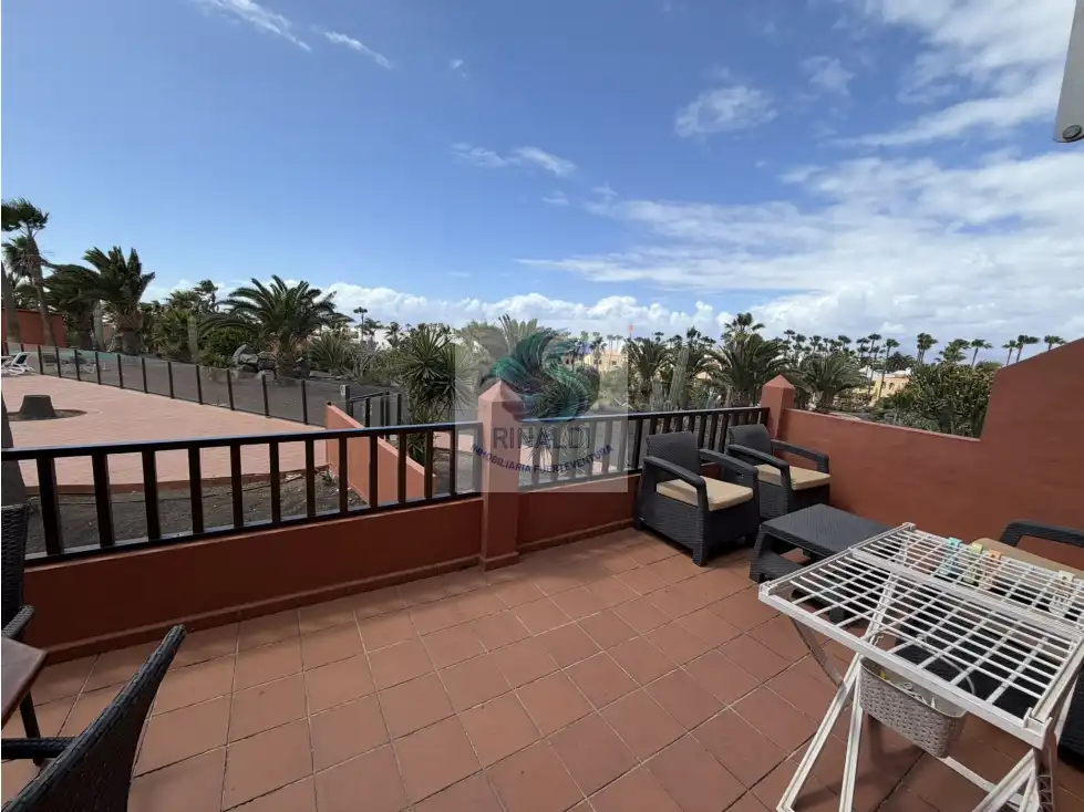 Terraza de Apartamento en venta en La Oliva con Terraza, Piscina y Amueblado