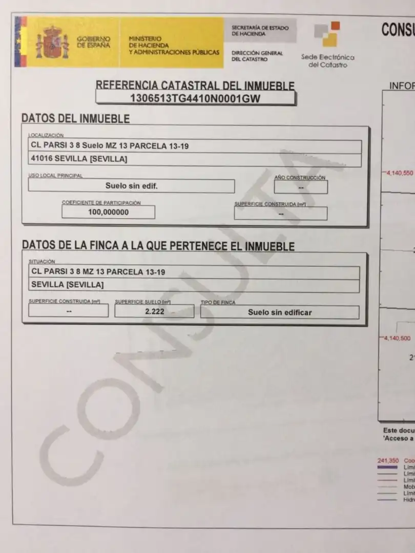 Parking of Industrial land for sale in Sevilla