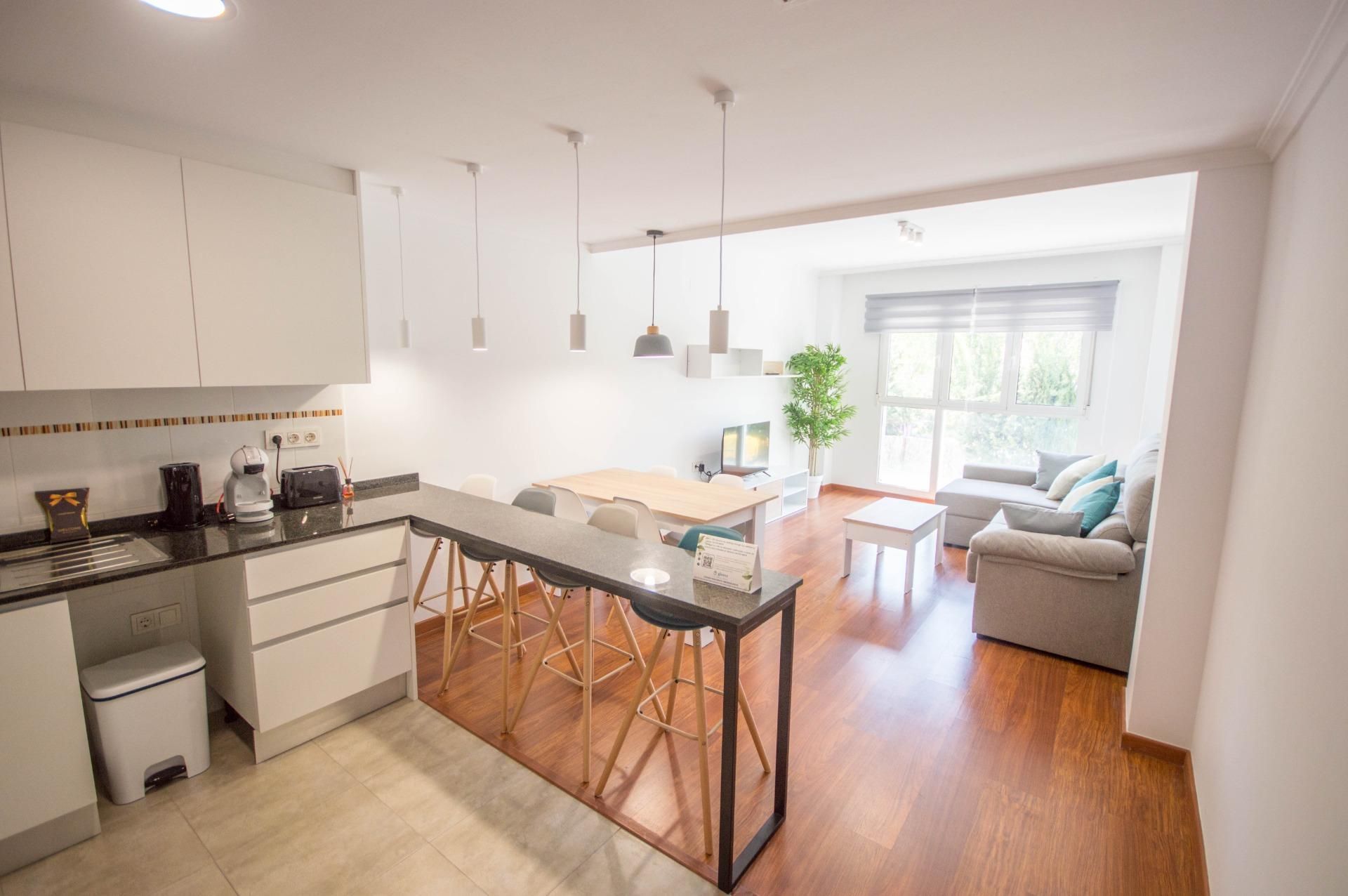 Kitchen of Flat for sale in Biar  with Air Conditioner, Storage room and Furnished