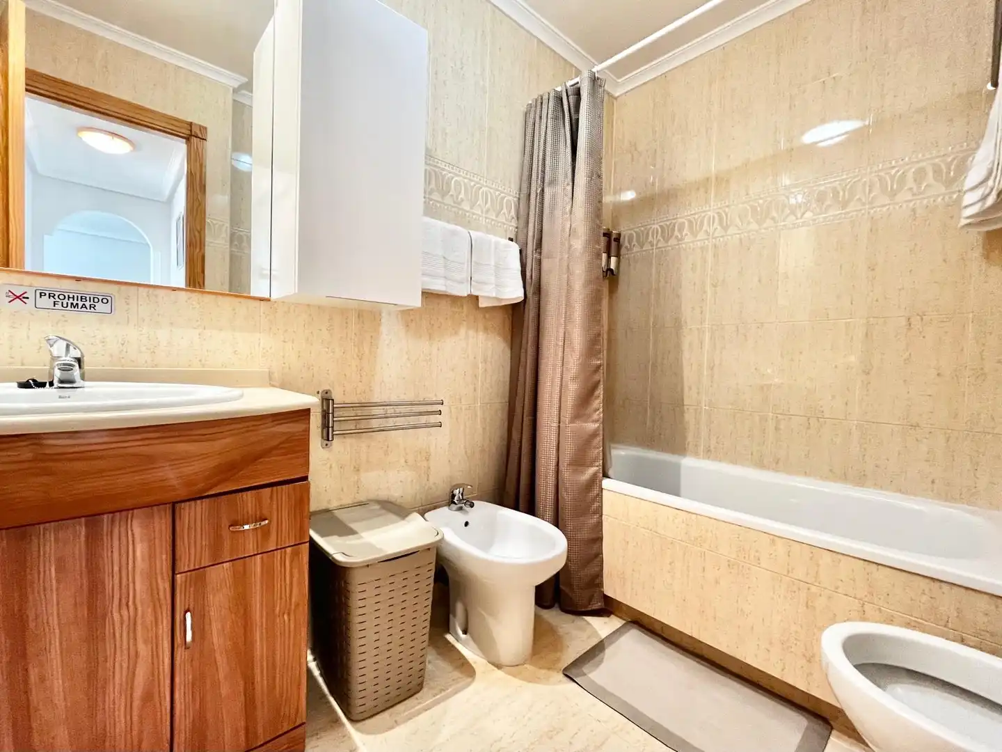 Bathroom of Apartments for rent in La Manga del Mar Menor  with Heating, Terrace and Furnished