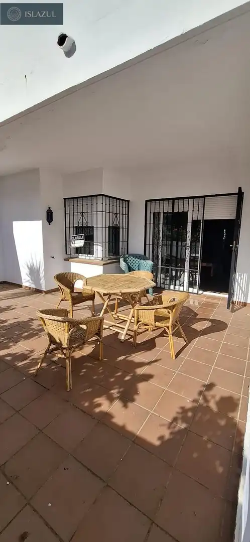 Terrasse von Erdgeschoss zur Miete in Islantilla mit Klimaanlage, Heizung und Privatgarten