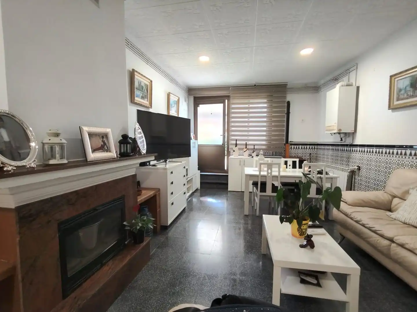Living room of Detached homes for sale in Polinyà  with Air Conditioner, Private garden and Parquet flooring