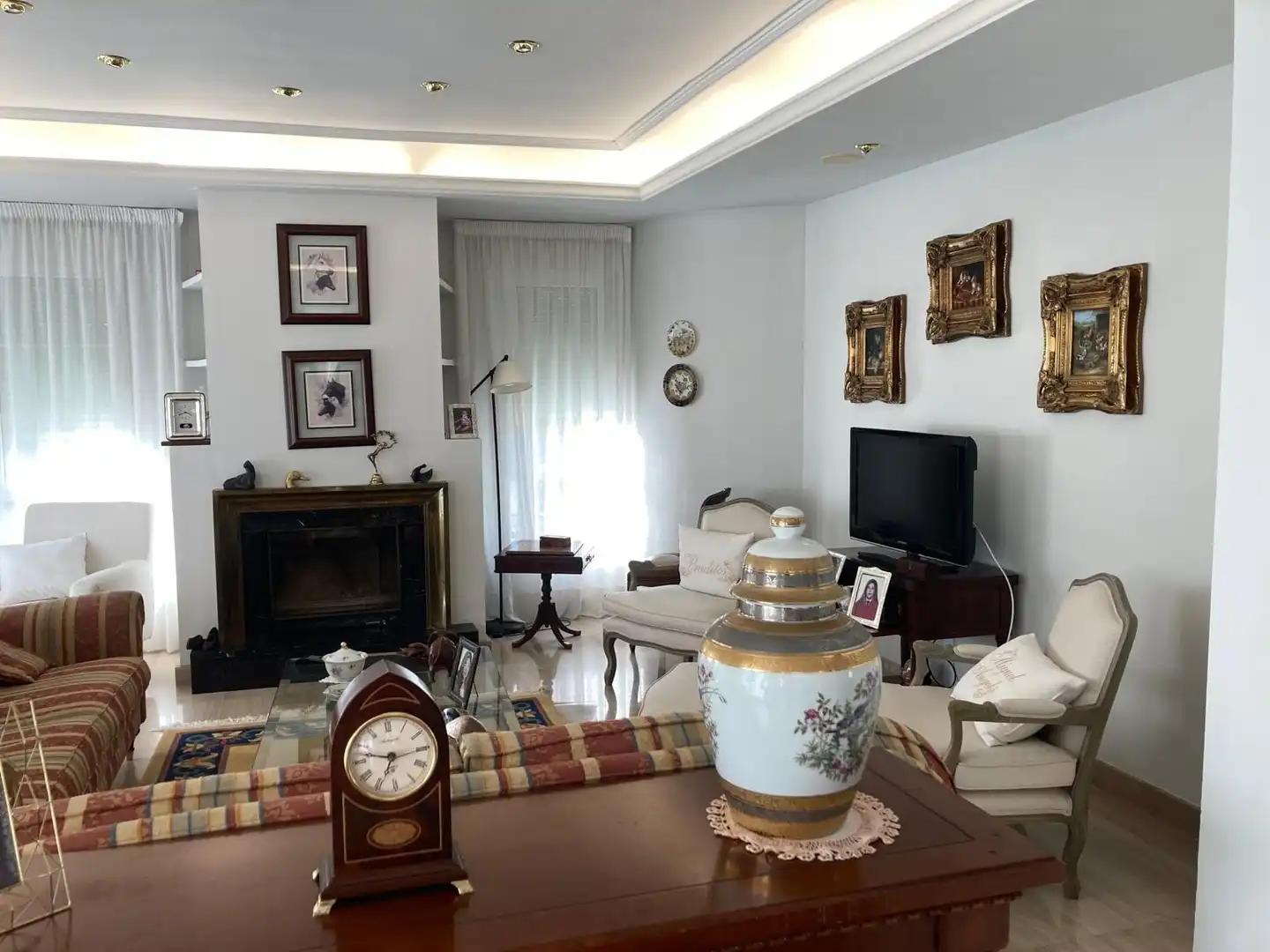 Sala de estar de Casa o chalet en venta en Valdefresno con Calefacción, Jardín privado y Terraza