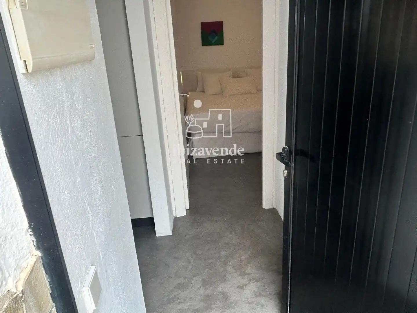 Schlafzimmer von Einfamilien-Reihenhaus zur Miete in Santa Eulària des Riu mit Klimaanlage, Heizung und Terrasse