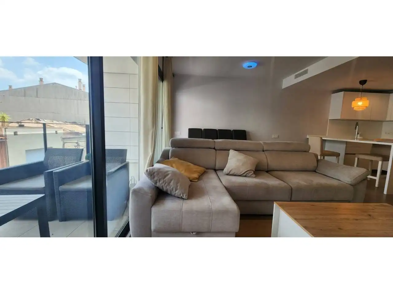 Wohnzimmer von Wohnung zur Miete in Terrassa mit Klimaanlage, Heizung und Terrasse