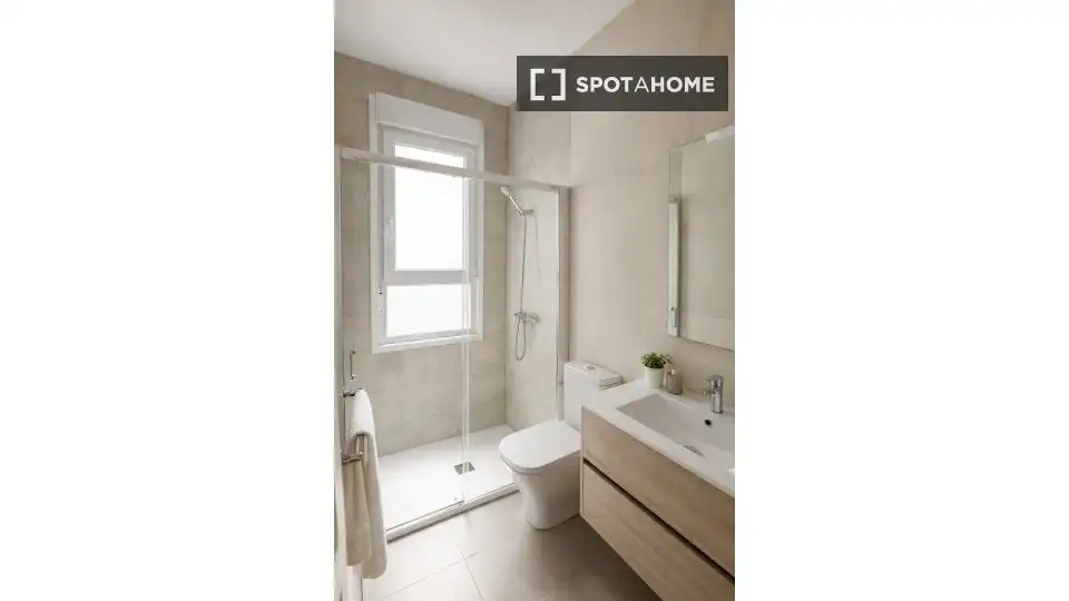 Bathroom of Flat for share in Bilbao   with Air Conditioner, Heating and Terrace