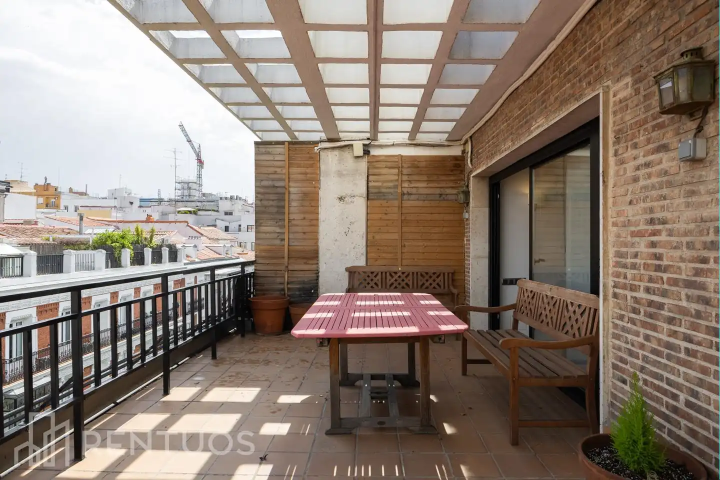 Terrasse von Dachboden zur Miete in Madrid mit Klimaanlage, Parkett und Terrasse