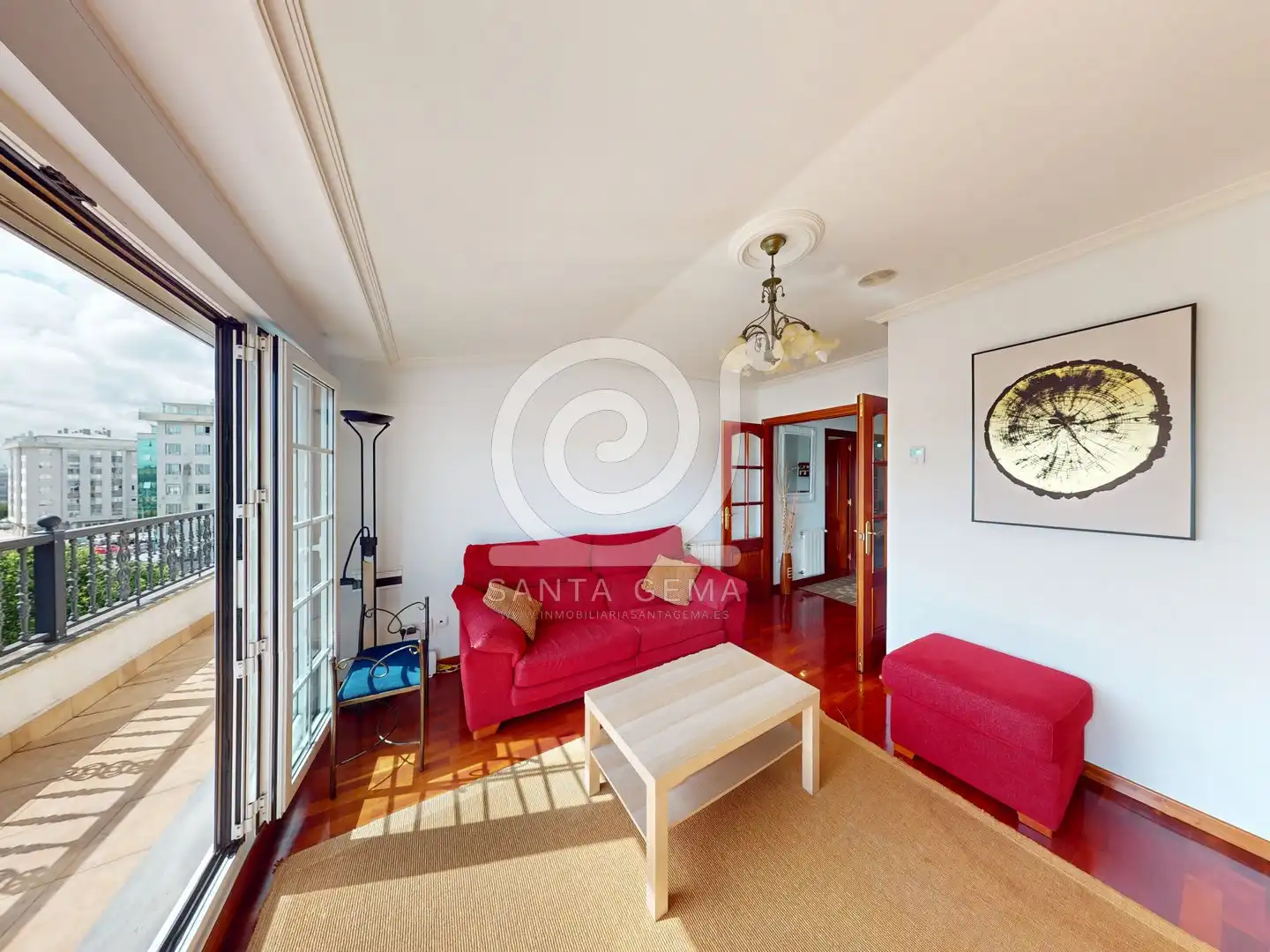 Sala de estar de Ático en venta en Culleredo con Calefacción, Terraza y Trastero