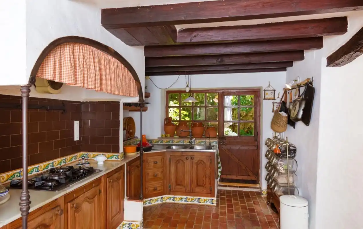 Cocina de Finca rústica en venta en Teulada con Calefacción, Jardín privado y Terraza