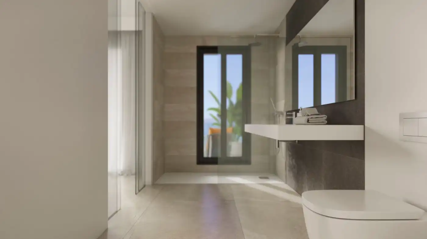 Baño de Casa adosada en venta en Estepona con Aire acondicionado, Calefacción y Terraza