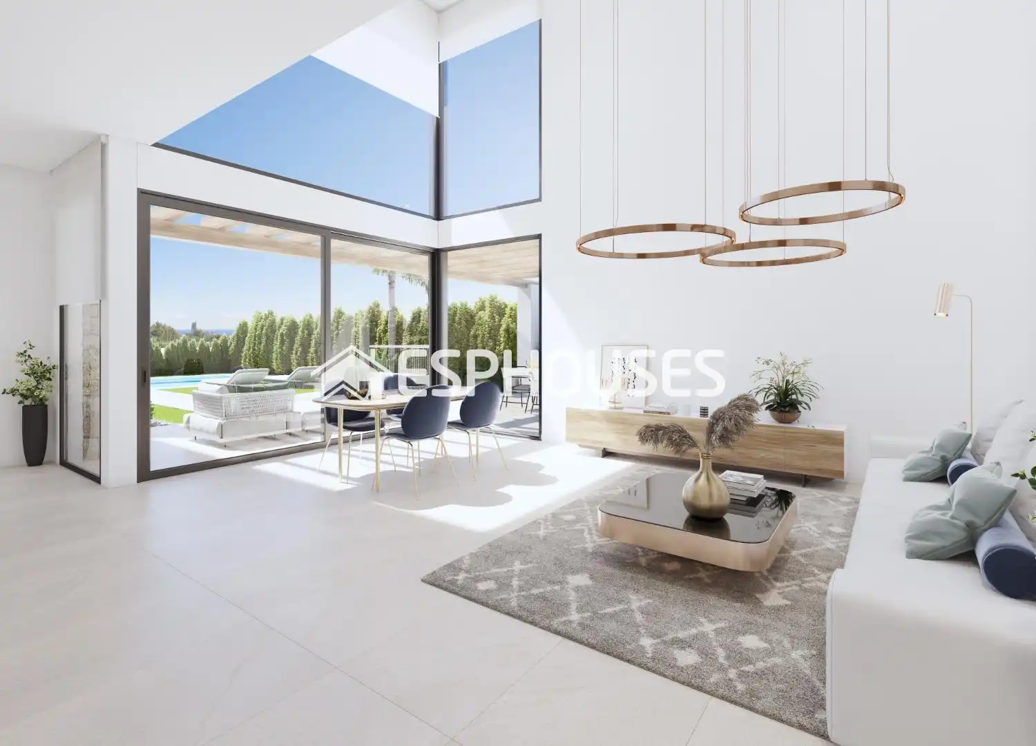 Living room of Houses for sale in Finestrat  with Air Conditioner, Terrace and Swimming Pool