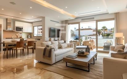 Wohnzimmer von Dachboden zum verkauf in Marbella mit Klimaanlage, Terrasse und Balkon