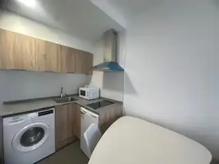 Cuina de Apartament de lloguer en León Capital  amb Calefacció, Parquet i Terrassa