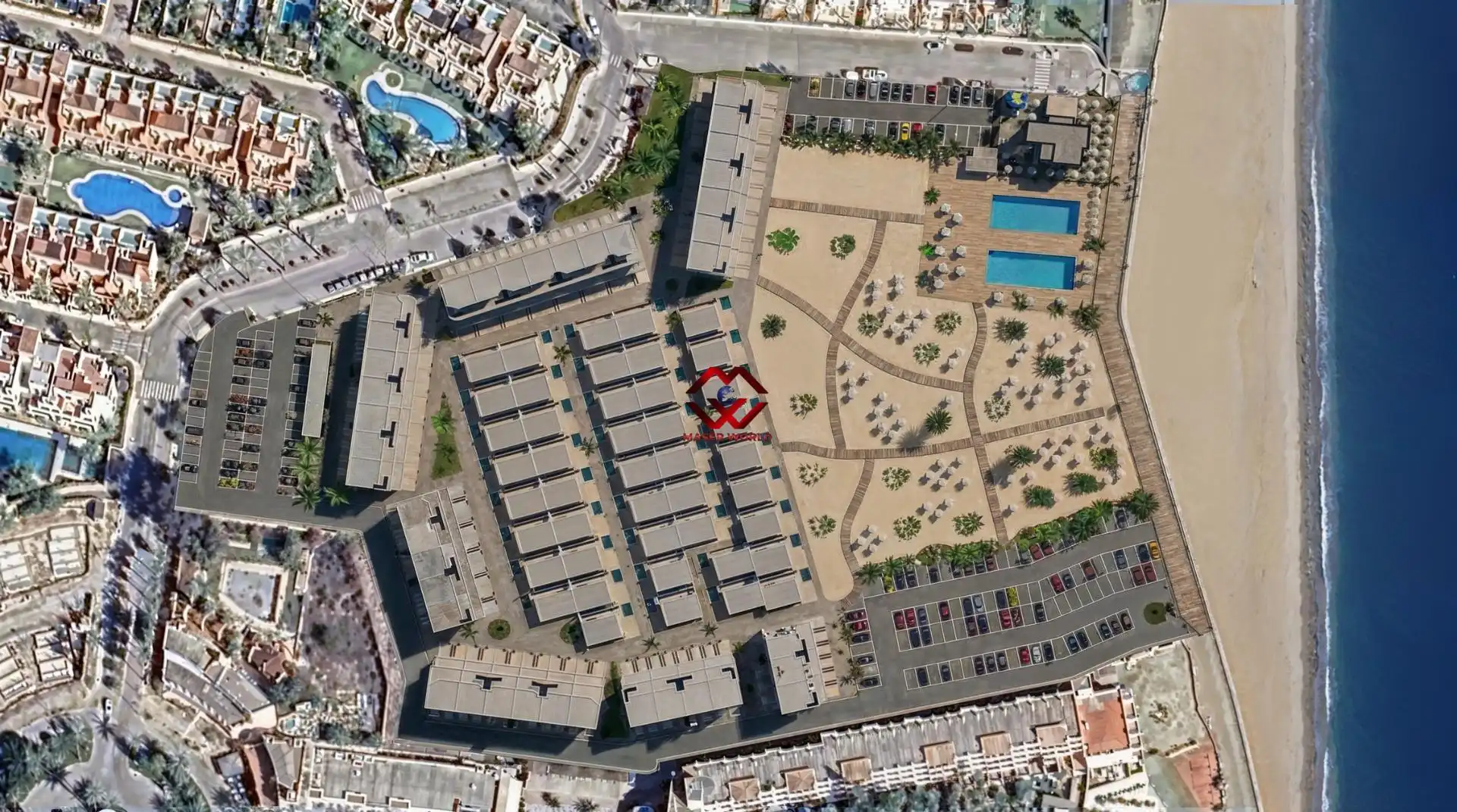Vista exterior de Casa adosada en venda en Vera amb Jardí privat, Terrassa i Piscina