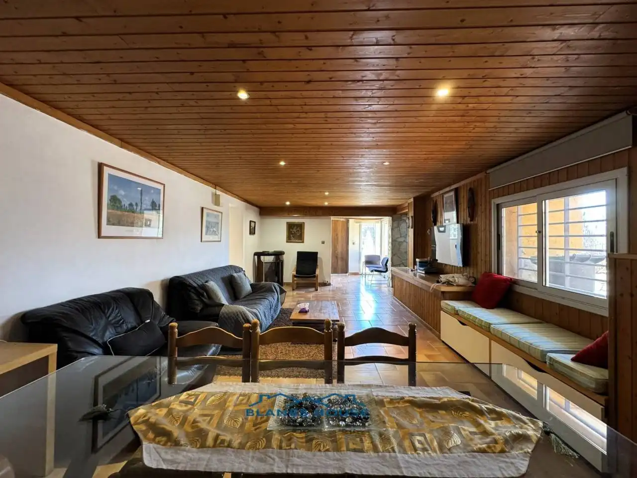 Sala d'estar de Casa o xalet en venda en Tordera amb Aire condicionat, Jardí privat i Terrassa